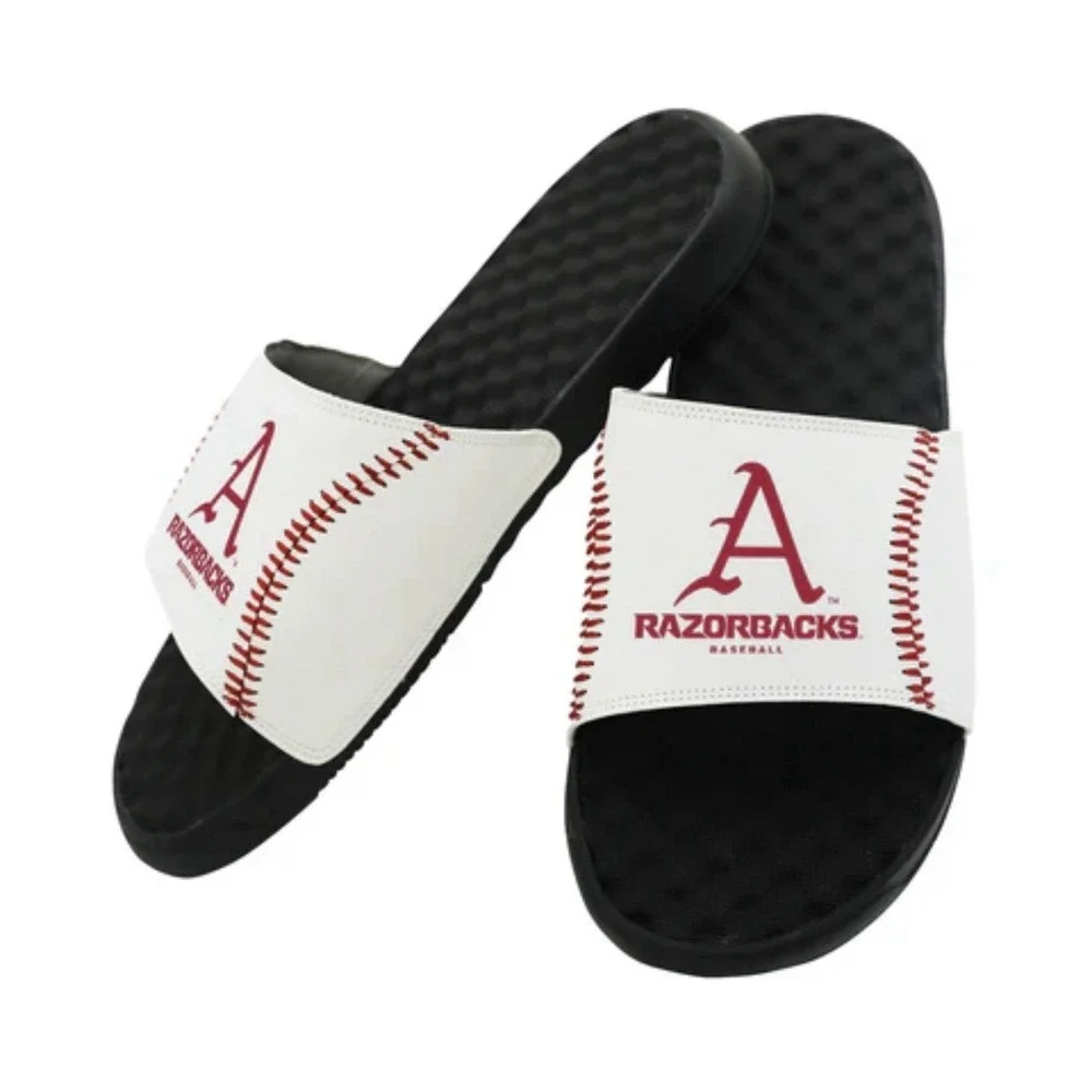 Arkansas Razorbacks Baseball Stitch‎ Slide Sandals Mens Size 7 NWT MSRP $49.99